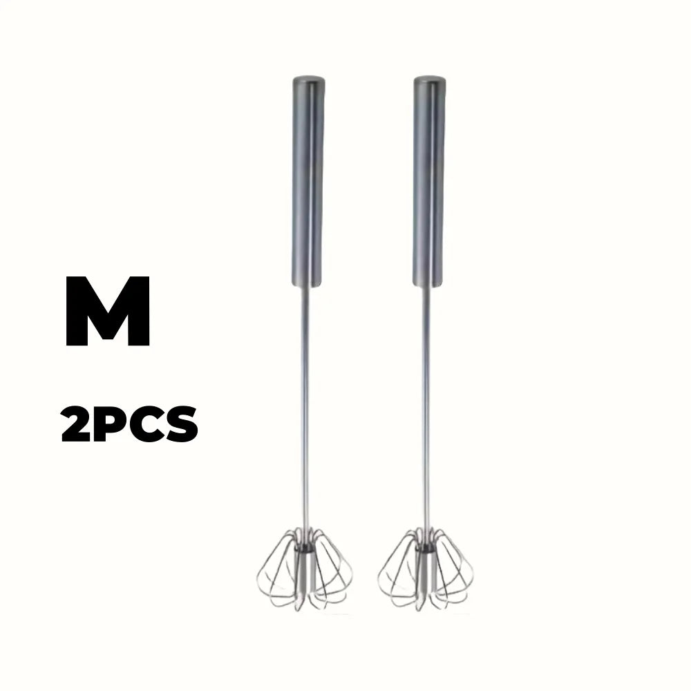Stainless Steel Egg Beater Durable Semi-Automatic Mixer for Effortless Egg Cream Mixing Stirring and Beating for Kitchen Baking - Smarsty