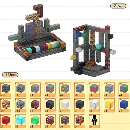 Magnetic Building Blocks Mine World Magnet Cube Set STEM Montessori Sensory Toy for Kids Boys Girls Ages 3+ DIY Model Children