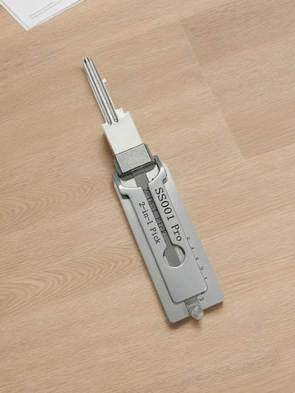 2-in-1 Stainless Steel Key Decoder Portable Precision Hook And Pickup Hand Tool O-ring Pickup Kit Maintenance Repair Kit