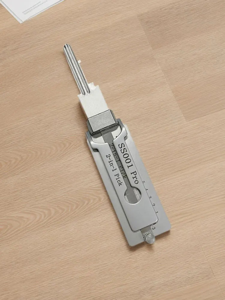 2-in-1 Stainless Steel Key Decoder Portable Precision Hook And Pickup Hand Tool O-ring Pickup Kit Maintenance Repair Kit