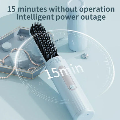 Portable Wireless Hair Straightener with Negative Ion Technology - Smarsty