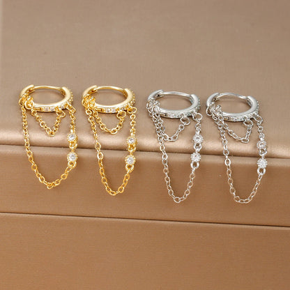 Trendy Long Tassel Drop Earrings for Women in Stainless Steel - Smarsty
