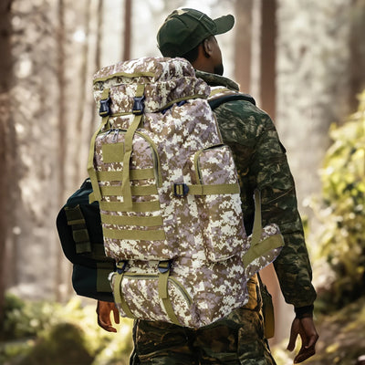 80L/100L  Mountaineering Bag Climb Bag Tactical Backpacks Large Backpack Outdoors Hiking Camping Travel Bags - Smarsty