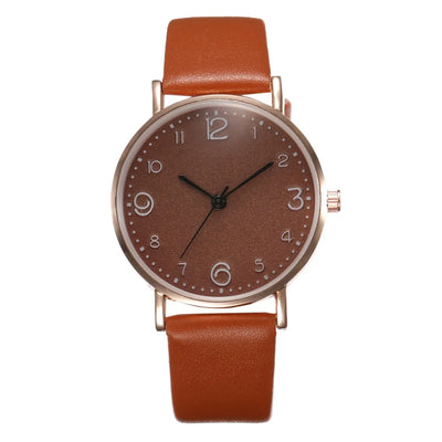 Women Casual Leather Analog Watch with Arabic Numbers - Smarsty
