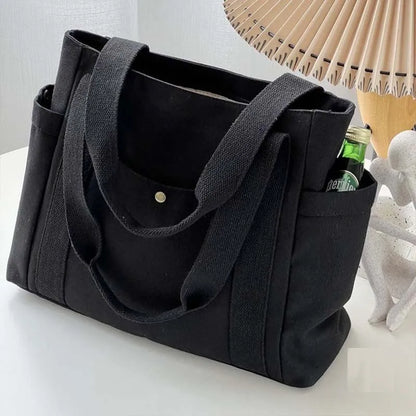 Large Capacity Canvas Tote for Work and College Everyday - Smarsty