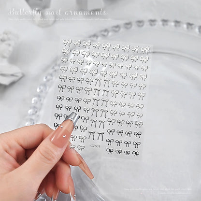Self-Adhesive 3D Bowknot Nail Stickers for Easy Manicure - Smarsty