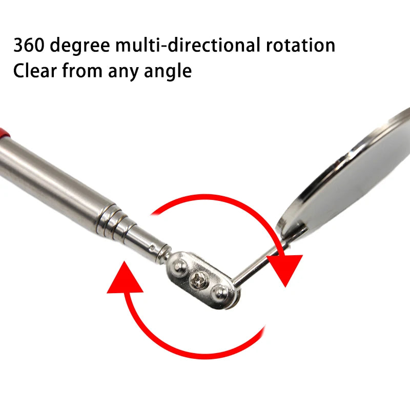 50mm Detection folding mirror 360° rotating reflector universal auto repair tool accessory telescopic bottom inspection mirror - Smarsty