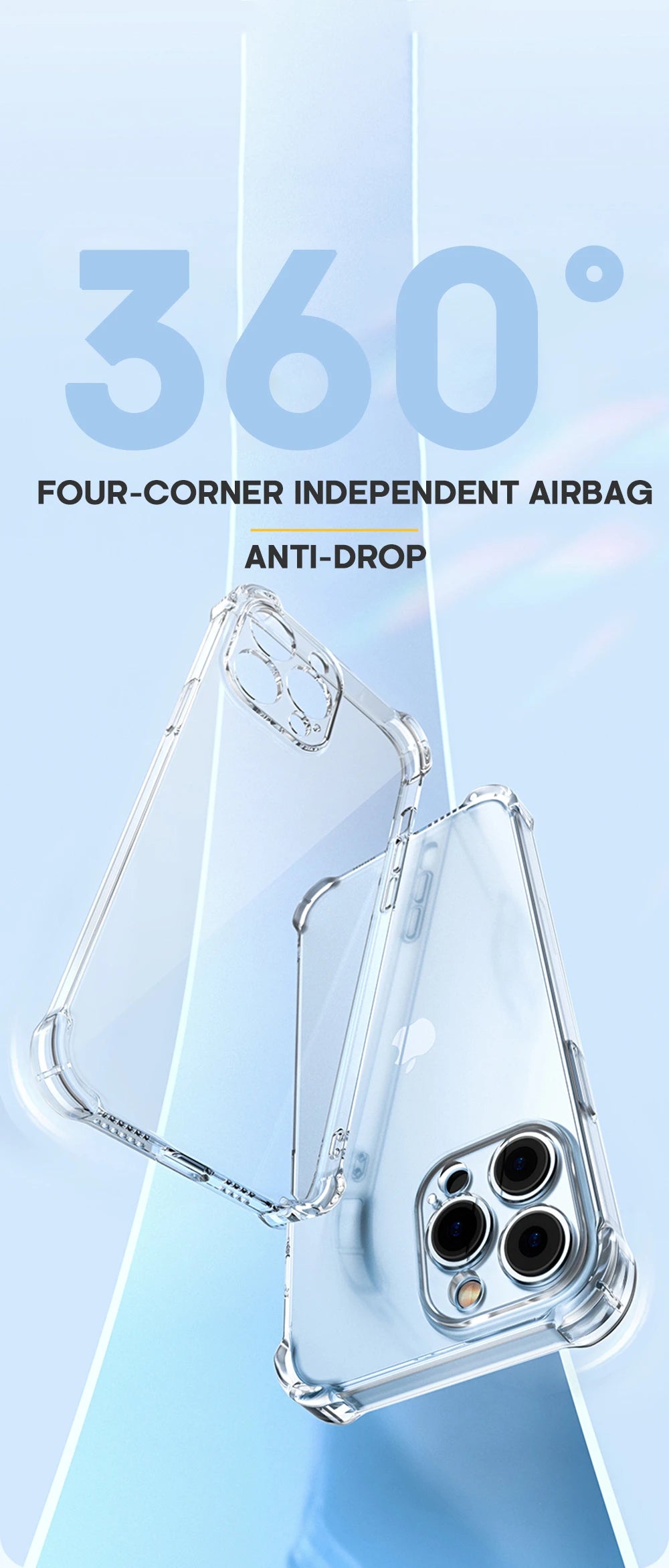 Smarsty Shockproof Clear Phone Case With Lens Protection Pro Max -