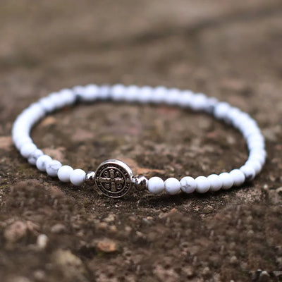 Men's 4mm Beaded Tiger Eye Bracelet Natural Stone Meditation - Smarsty