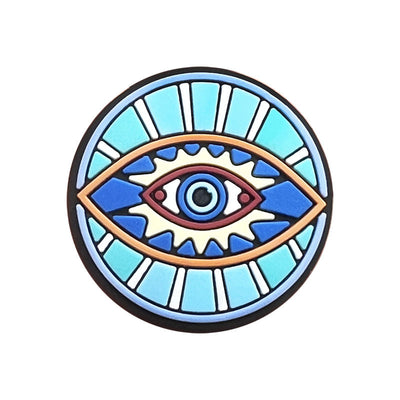 Evil Eye Shoe Charms for Crocs Accessories Blue Eyeball Monster Badge Women Buckle Kids Pins Decoration Jeans Shoes Accessories - Smarsty