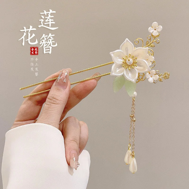 Elegant Flower Tassel Hair Clip for Women - Smarsty