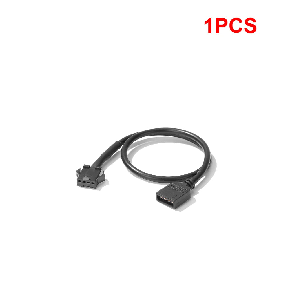 1/2PCS 5V 3 Pin / 12V 4 Pin 30cm Motherboard RGB Adapter Conversion Cable for PC Computer LED Light Strip SM Wire Line