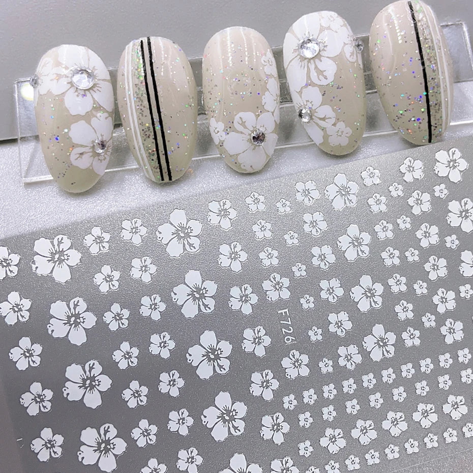 3D Sakura Flower Nail Stickers for Elegant Manicure - Smarsty