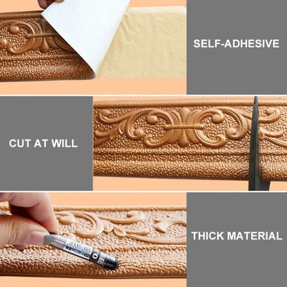 3D Self Adhesive Wall Trim Waterproof Border - Smarsty