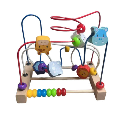 Colorful Wooden Roller Coaster Educational Circle Toy For Preschool Learning Bead Maze Toy Perfect Gift For Young Children - Smarsty
