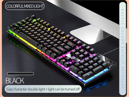 Wired Gaming Keyboard Low Profile With Numpad For PC