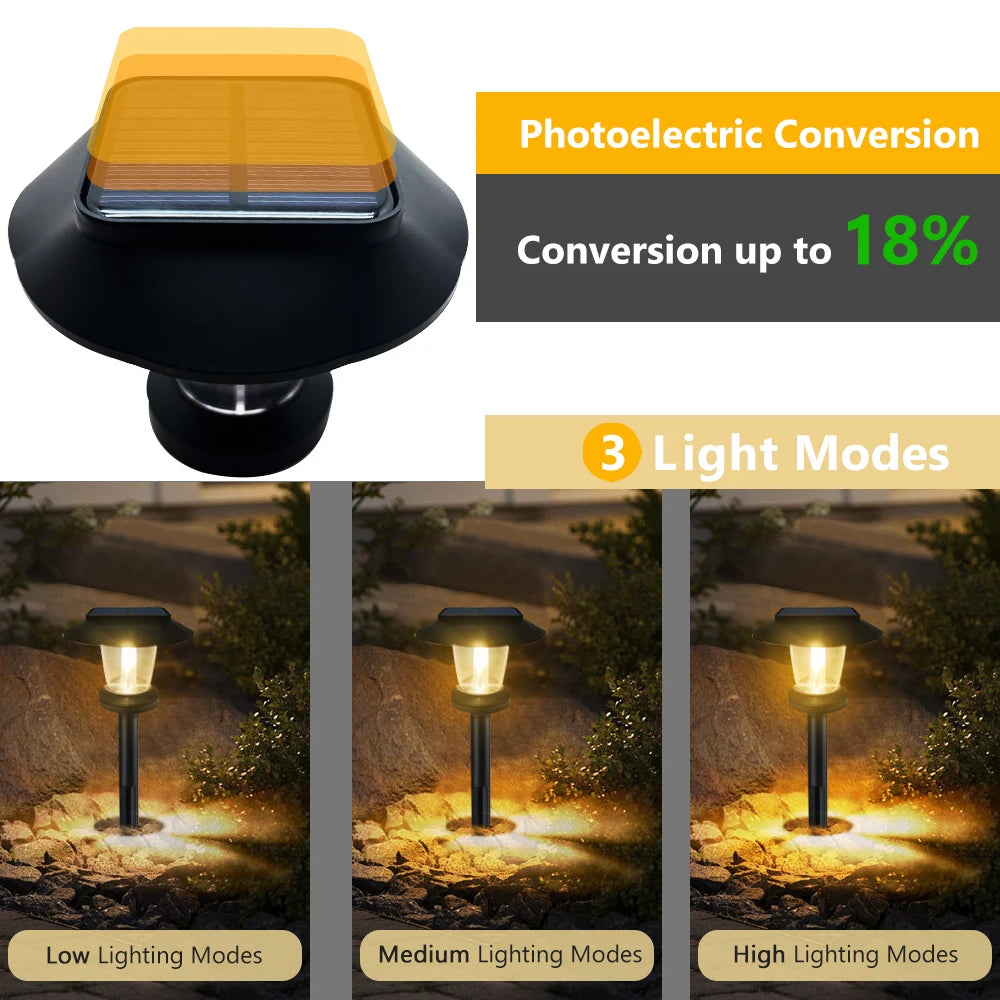 Solar Pathway Lights LED Waterproof for Garden Walkway - Smarsty