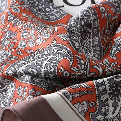 Silk Square Scarf for Women Summer Head Wrap - Smarsty