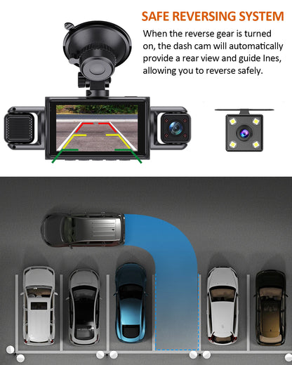 4Channel WiFi Dash Cam Night Vision With Loop Recording - Smarsty
