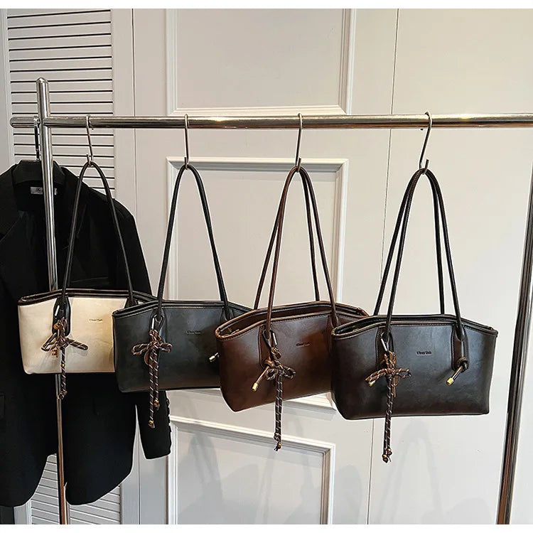 PU Leather Shoulder Bag For Women Versatile Crossbody Tote - Smarsty