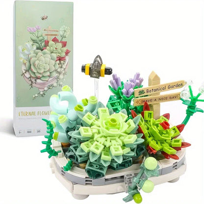 Mini Plant Bonsai Building Block Flower Plant Cherry Blossom Tree Potted Bouquet Model Bricks Home Decoration Toy For Kids Gifts - Smarsty