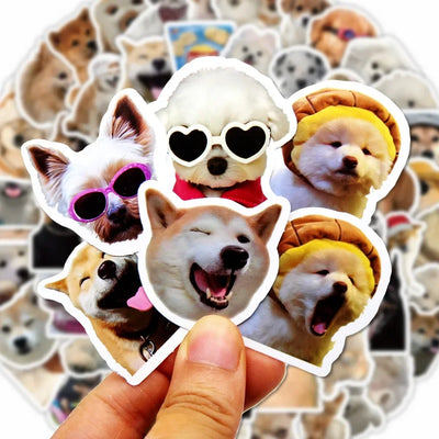 10/50/100pcs Funny Dog Stickers Cartoon Cute Decals Toy Stationery Guitar Phone Bicycle Laptop Luggage Car Graffiti Kids Sticker - Smarsty