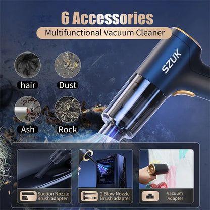 Wireless Portable Car Vacuum Cleaner With Powerful Suction - Smarsty