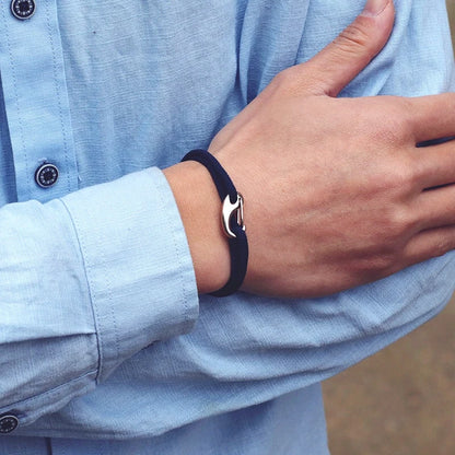 Men’s Adjustable Shark Bracelet Double Layer Rope Strand - Smarsty