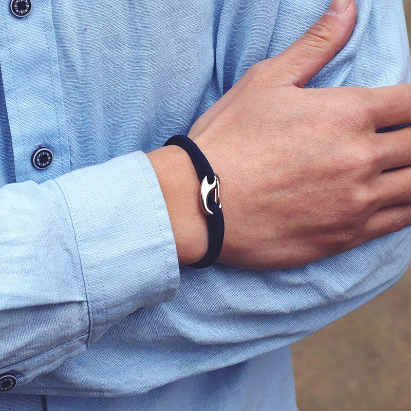 Men’s Adjustable Shark Bracelet Double Layer Rope Strand - Smarsty