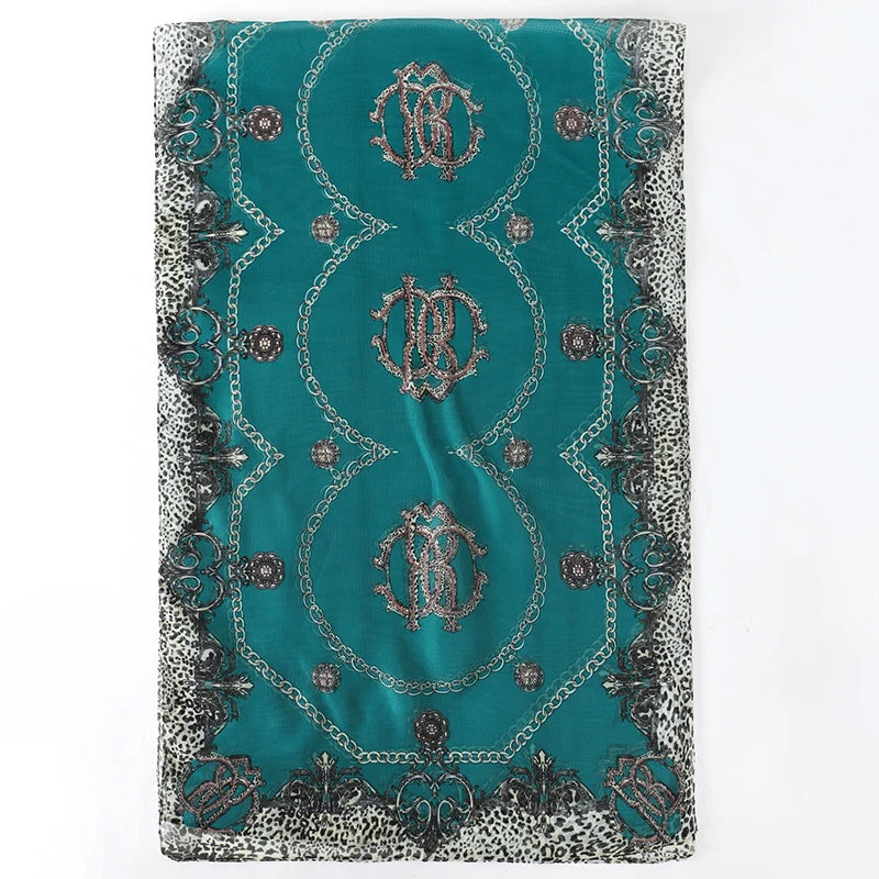 Women Print Chiffon Scarf Lightweight Sunscreen Shawl Wrap - Smarsty