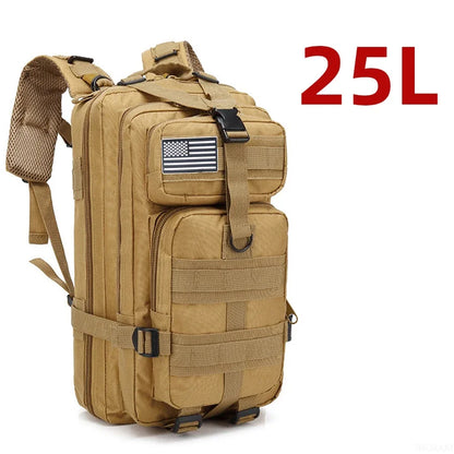 25L/50L Sturdy Nylon Waterproof Tactical Sports Trekking Fishing Hunting Camping Hiking Bag Backpack Outdoor Rucksacks - Smarsty