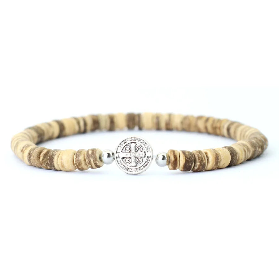 Men's 4mm Beaded Tiger Eye Bracelet Natural Stone Meditation - Smarsty