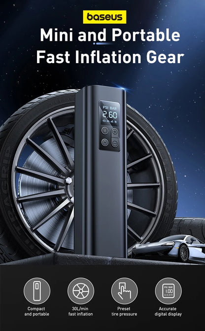 Portable Car Air Compressor 12V Tire Inflator 150 PSI - Smarsty