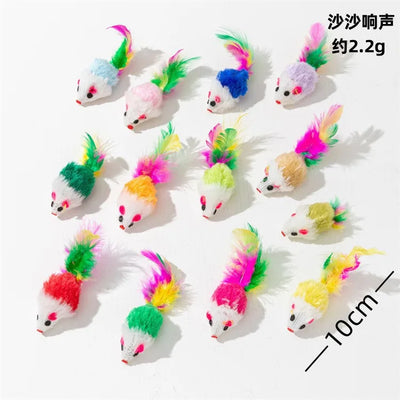 Funny Plush Cat Toy Soft Solid Interactive Mice Mouse Toys For Funny Kitten Pet Cats Playing Scratch Training Game Supplies