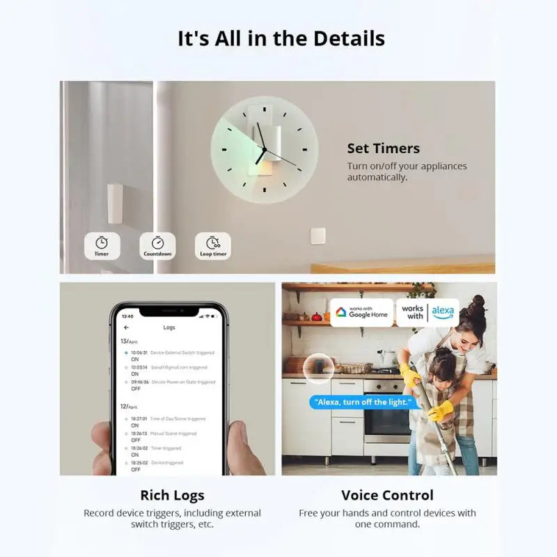 Sonoff Mini R4 WiFi Smart Light Switch Compatible with Alexa - Smarsty