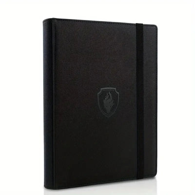 9 Pocket Card Binder, 360 Trading Card Holder Book, Premium PU Cover Zip Binder For Cards, Durable Side Loading Card Fold - Smarsty