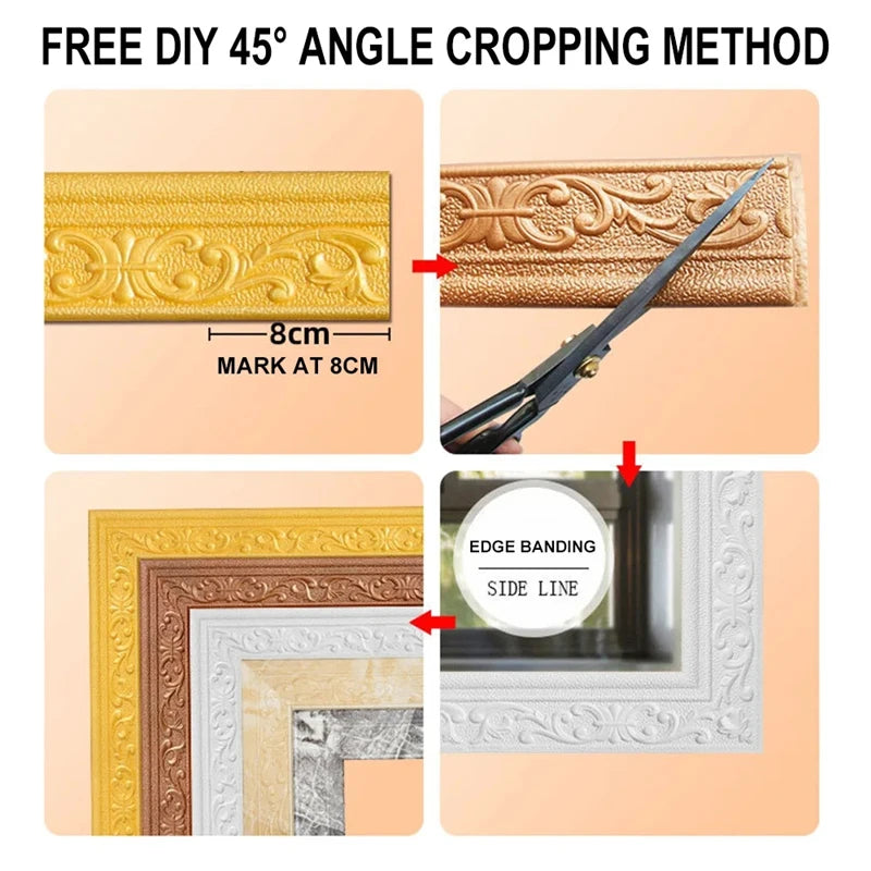 3D Self Adhesive Wall Trim Waterproof Border - Smarsty
