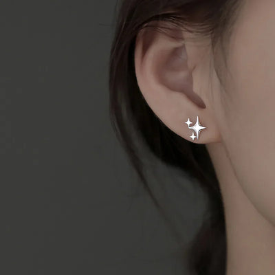 925 Sterling Silver Star Earrings with Tassel Design for Women - Smarsty