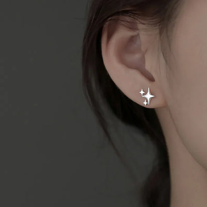925 Sterling Silver Star Earrings with Tassel Design for Women - Smarsty