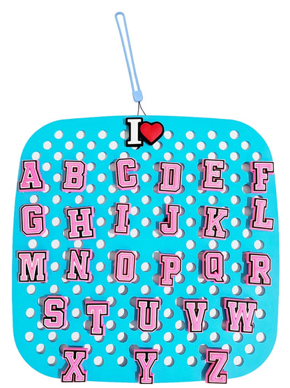 Pink Letter Shoe Charms for Crocs Accessories Women Clogs Pins Men Badge Kids Jeans Girls Decorations Buckle Shoes Accessories