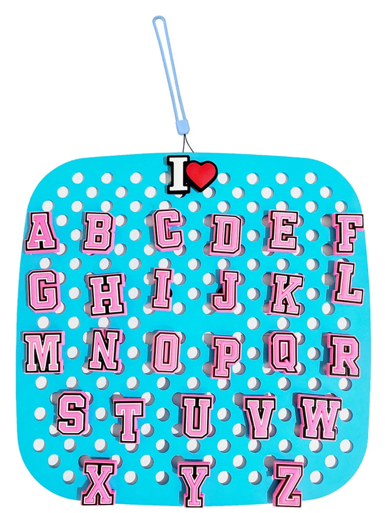 Pink Letter Shoe Charms for Crocs Accessories Women Clogs Pins Men Badge Kids Jeans Girls Decorations Buckle Shoes Accessories