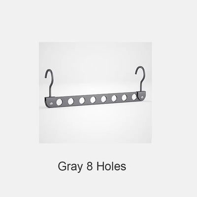 8 Holes Storage Rack for Clothes Hanger Organizer Foldable Rotatable Magic Metal Hangers Storage Rack Wardrobe Space Saver Hook by Smarsty
