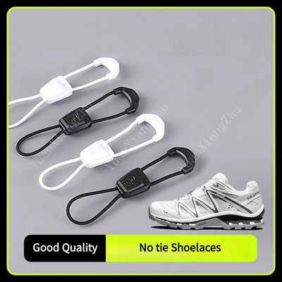 New No tie Shoe laces Round Tennis Laces Without ties Adult Kids Quality Running Sneakers Shoelaces Black White Shoes Accesories - Smarsty