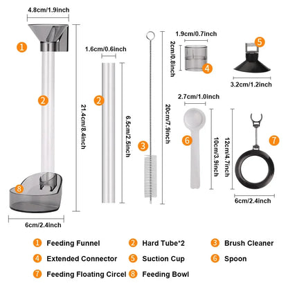 Acrylic Aquarium Feeder Tube for Small Fish - Smarsty