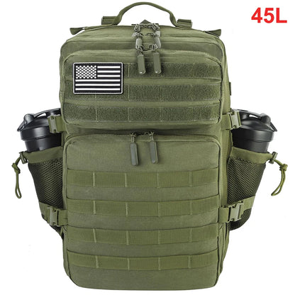 45L Tactical Backpack Men Outdoor Waterproof Sports Travel Gym Hiking Bug Out Bag Military Camping Hunting Survival Rucksack - Smarsty