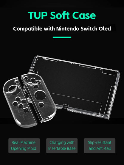 Clear TPU Protective Case for Nintendo Switch OLED - Smarsty