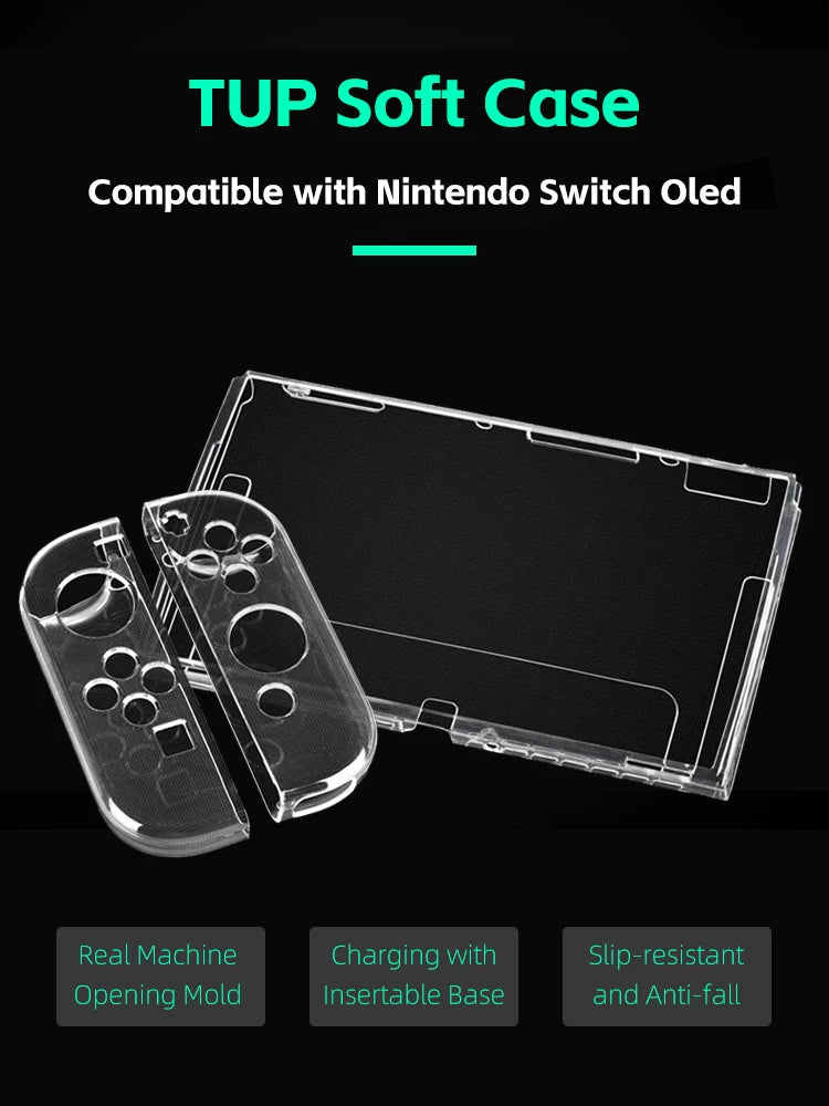 Clear TPU Protective Case for Nintendo Switch OLED - Smarsty