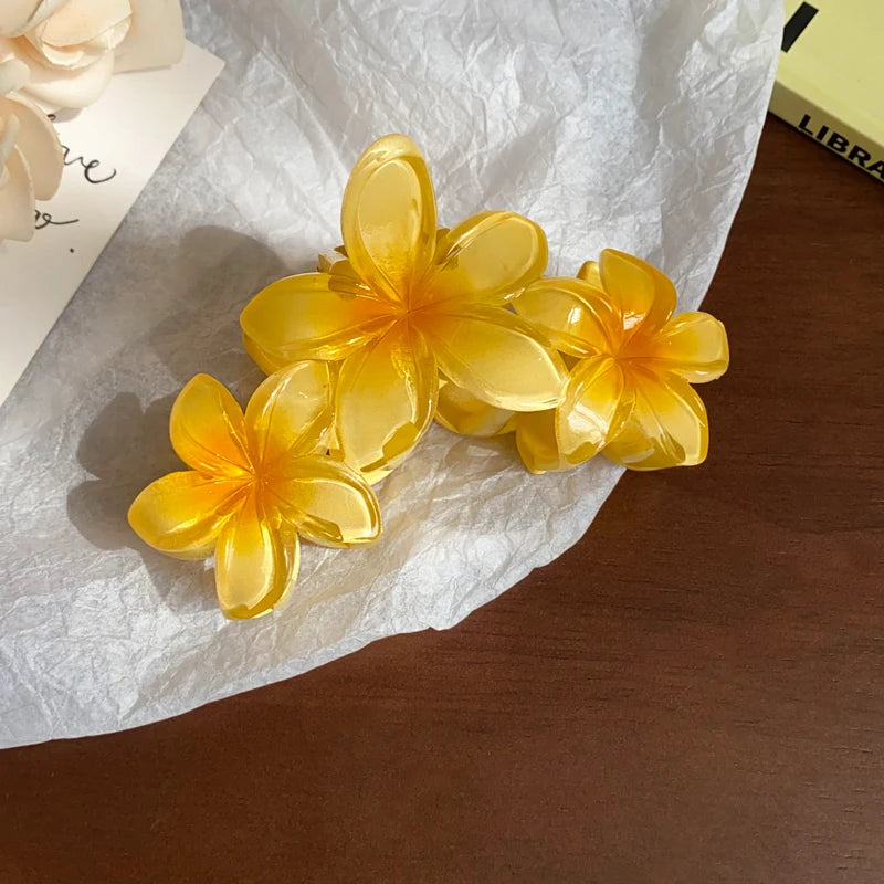 Sunflower Gradient Flower Hair Clip Secure Beach Style - Smarsty