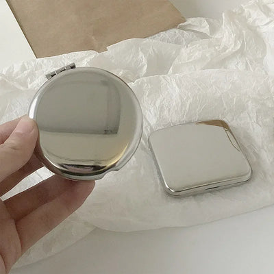 Portable Stainless Steel Makeup Mirror with Foldable Design - Smarsty