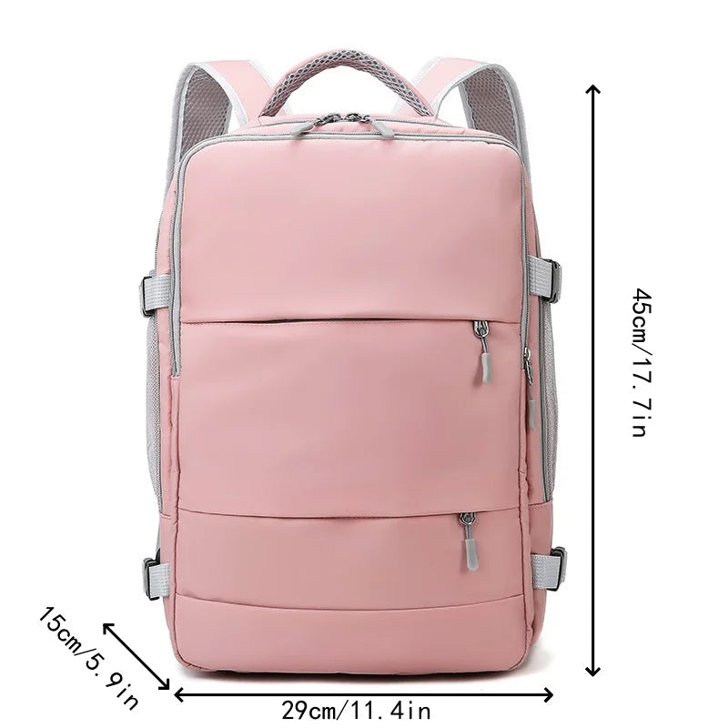 Casual Travel Backpack Women Large Capacity Waterproof Anti-Theft Casual Backpack Bag with Luggage Strap Laptop Backpack Women - Smarsty